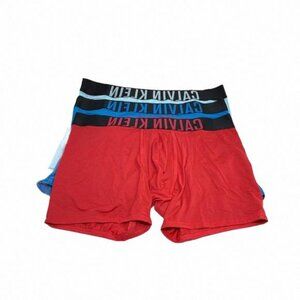 🌿Sale🌿 Calvin Klein 3-PACK Boxer Briefs Microfiber NB2594916 Men's Red Blue